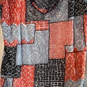 Red white blue Ruby Rd top